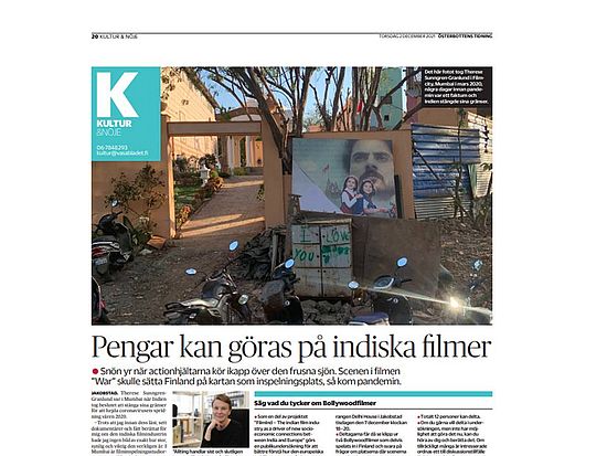 Vasabladet and Österbottens Tidning newspaper writes about the FILMIND project